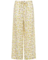 Marni - Abstract Print Drawstring Palazzo Pants - Lyst