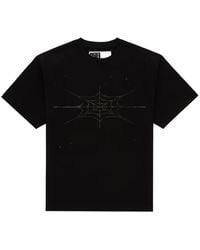 Sp5der - Rhinestone Silk T-Shirt - Lyst