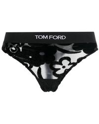 Tom Ford - Floral-print Logo-waist Thong - Lyst