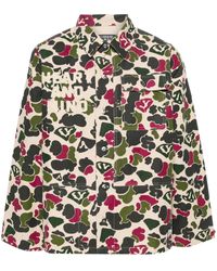 BBCICECREAM - Camou Print Cotton Overshirt - Lyst
