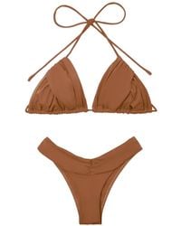 Elegancia - Bikini Mimi Fruncido Con Cuello Halter - Lyst
