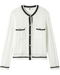 B+ AB - Contrasting-Trim Cardigan - Lyst
