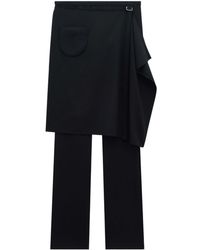 Courreges - Overskirt Wool Tailored Trousers - Lyst