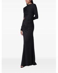 Victoria Beckham - Draped Long-Sleeve Maxi Dress - Lyst