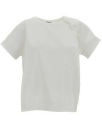 #MSM - Pleated-Detail Boxy T-Shirt - Lyst