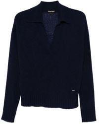 Tom Ford - V-Neck Cashmere-Silk Blend Sweater - Lyst