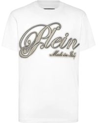 Philipp Plein - T-Shirt En Coton À Ornements Strassés - Lyst