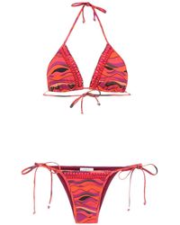 Amir Slama Bañador estampado - Rojo