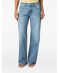 PAIGE - Dana Faded Straight-Leg Jeans - Lyst