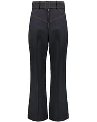 Ellery - Belted Contrast-Stitch Trousers - Lyst