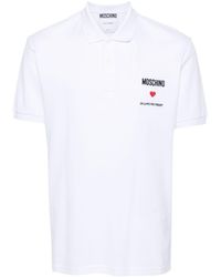 Moschino - Poloshirt mit aufgesticktem Zitat - Lyst