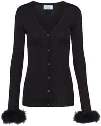 Prada - Ribgebreid Vest - Lyst