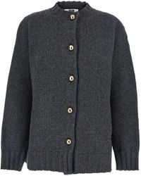 Grifoni - Vest Met Geribbelde Afwerking En Knopen - Lyst