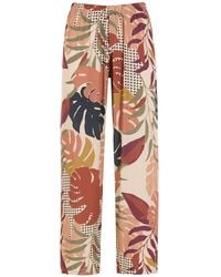 Amir Slama - Palm Leaf Print Straight Trousers - Lyst
