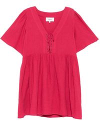 Ba&sh - Robe Courte Gardner À Détail De Laçage - Lyst