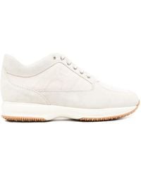 Hogan - Interactive Lace-Up Flat Sneakers - Lyst