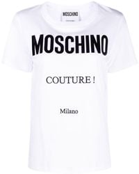 Moschino - Logo-print Organic-cotton T-shirt - Lyst