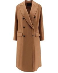 Paltò - Double-Breasted Peak-Lapel Coat - Lyst