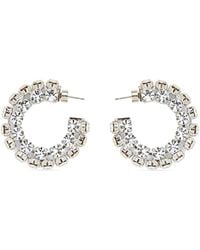 Area - Pendientes De Aro Pequeños Con Cristales - Lyst