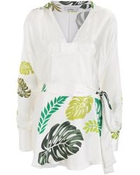 Amir Slama - Palm Leaf Print Beach Dress - Lyst