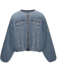 Magda Butrym - Zip Denim Jacket - Lyst