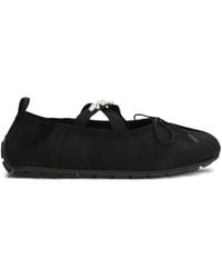 Simone Rocha - Kristallverzierte Ballerinas Mit Falten - Lyst