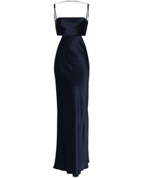 Michelle Mason - Plunge Back Silk Dress - Lyst