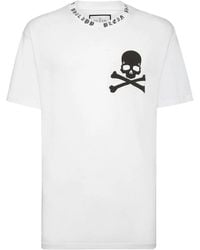 Philipp Plein - Skull-Print Cotton T-Shirt - Lyst