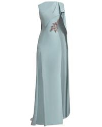 Gemy Maalouf - Beaded-Cape Draped Dress - Lyst
