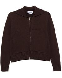 Alpha Studio - Zip-Up Ribbed-Trim Sweater - Lyst