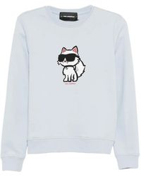 Karl Lagerfeld - Ikon Sweater Met Schets - Lyst