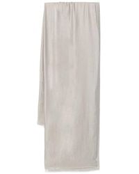 Emporio Armani - Logo-Jacquard Frayed-Edge Scarf - Lyst