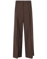Weekend by Maxmara - Adelfi Pleated Wide-Leg Trousers - Lyst