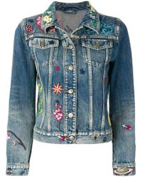 gucci embroidered jean jacket