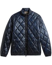 Woolrich - Reißverschluss-Jacke mit Rautensteppung - Lyst