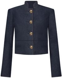 Violante Nessi - Vicente Stand Collar Button Jacket - Lyst