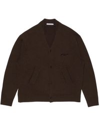 Acne Studios - Embroidered-Logo Buttoned Cardigan - Lyst