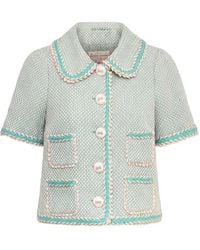 Maison Common - Short-Sleeved Tweed Jacket - Lyst