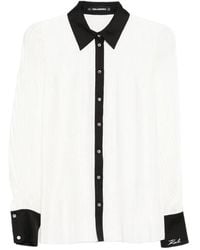 KARL LAGERFELD - Pleated Shirt - Lyst