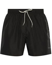 EA7 - Logo-Print Swim Shorts - Lyst