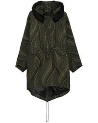Kiko Kostadinov - Bittern Leaf-Jacquard Hooded Poncho - Lyst