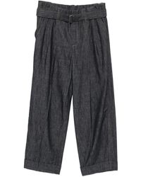 Brunello Cucinelli - Belted Pleated Jeans - Lyst