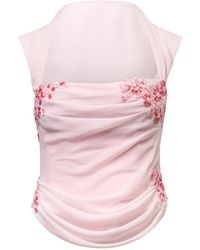 Stolen Stores - Belle Draped Lace-Embellished Corset - Lyst