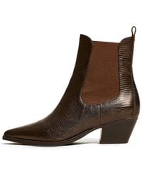 Twinset - Short Leather Cow Boots With Elastics - Lyst