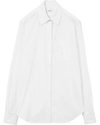 Burberry - Ekd Logo Sangallo Lace Shirt - Lyst