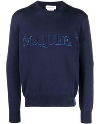 Alexander McQueen - Logo Embroidered Sweater - Lyst