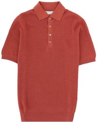 Brunello Cucinelli - Cotton Half English Rib Knit Polo Shirt - Lyst