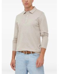 Michael Kors - Long-Sleeve Cotton Polo Shirt - Lyst