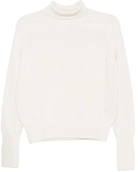 Victoria Beckham - Roll-Neck Embroidered-Logo Sweater - Lyst