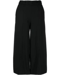 Twinset - Logo-Plaque High-Waisted Trousers - Lyst